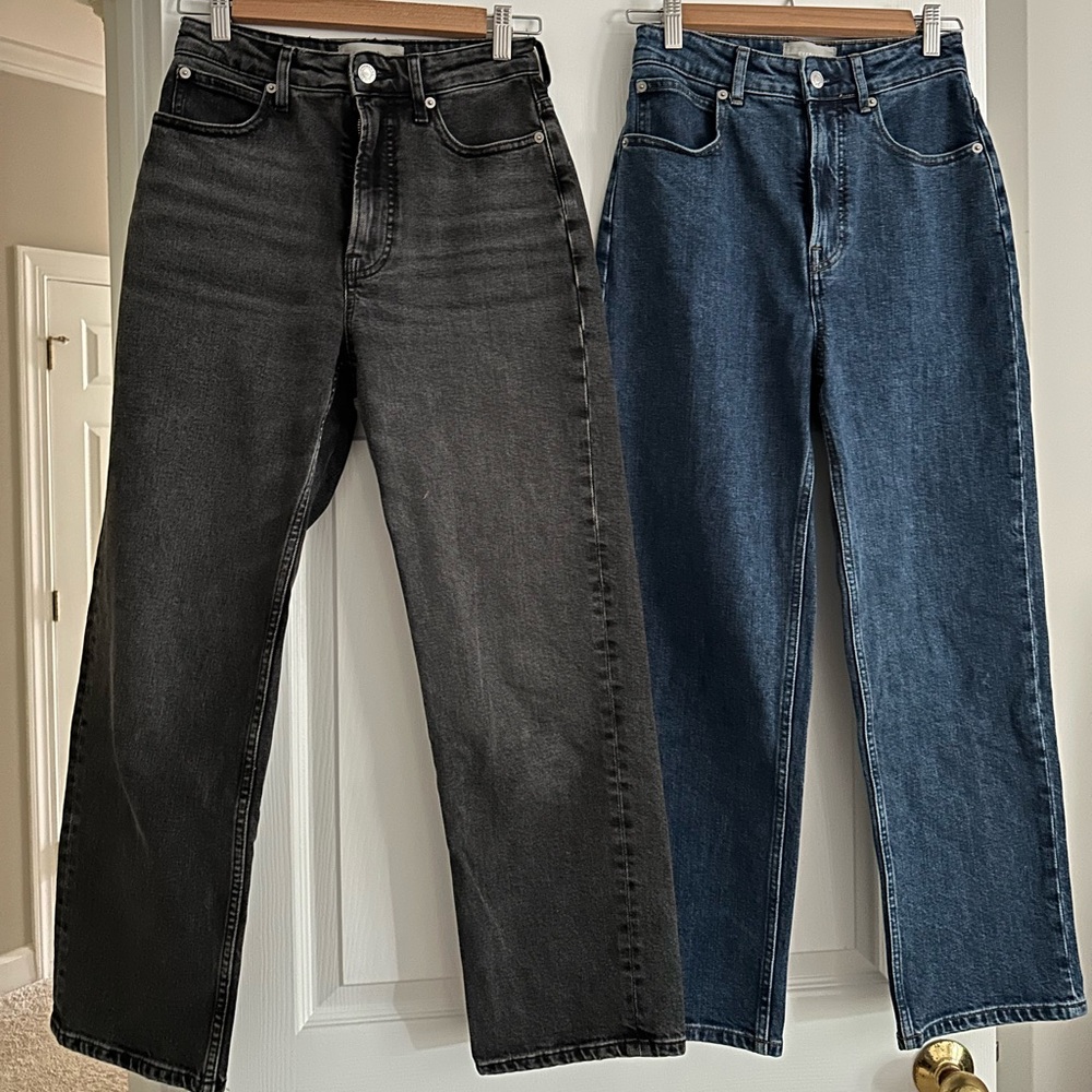 Everlane curvy Way high Jean size 26 regular, two pairs